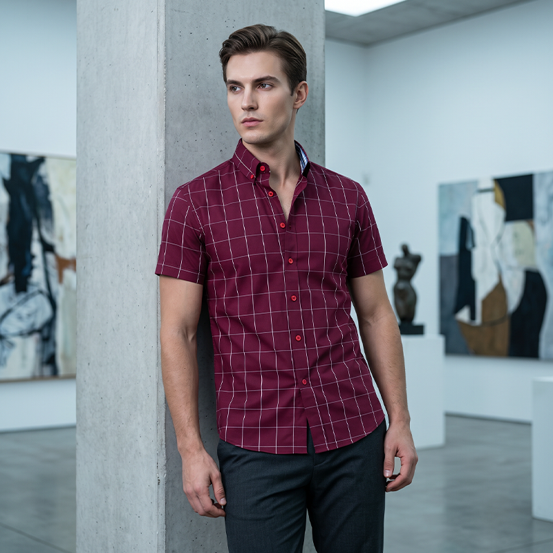 🛍️ 50 % Rabatt – Herren-Freizeithemd mit Kurzarm & Karo-Muster – lässiger Stil, atmungsaktiv & vielseitig für Alltag & Freizeit 👔