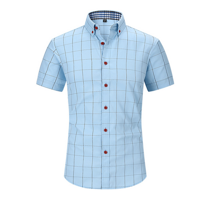 🛍️ 50 % Rabatt – Herren-Freizeithemd mit Kurzarm & Karo-Muster – lässiger Stil, atmungsaktiv & vielseitig für Alltag & Freizeit 👔
