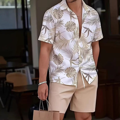 🏝️ 50 % Rabatt – Lässiges Sommer-Set mit tropischem Print – kurzärmeliges Hemd & Shorts, weicher Stoff & vielseitig kombinierbar – ideal für Urlaub & warme Tage ☀️