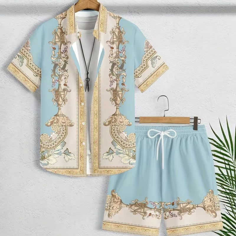 🏝️ 50 % Rabatt – Lässiges Sommer-Set mit tropischem Print – kurzärmeliges Hemd & Shorts, weicher Stoff & vielseitig kombinierbar – ideal für Urlaub & warme Tage ☀️