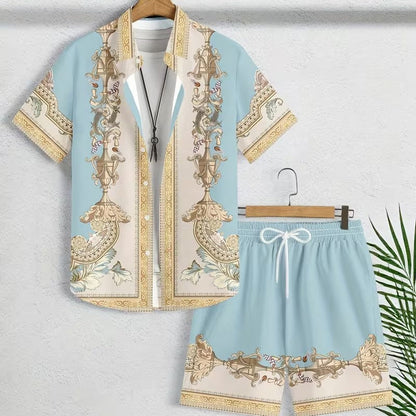 🏝️ 50 % Rabatt – Lässiges Sommer-Set mit tropischem Print – kurzärmeliges Hemd & Shorts, weicher Stoff & vielseitig kombinierbar – ideal für Urlaub & warme Tage ☀️