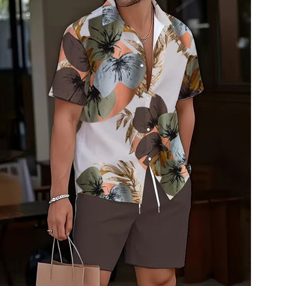 🏝️ 50 % Rabatt – Lässiges Sommer-Set mit tropischem Print – kurzärmeliges Hemd & Shorts, weicher Stoff & vielseitig kombinierbar – ideal für Urlaub & warme Tage ☀️
