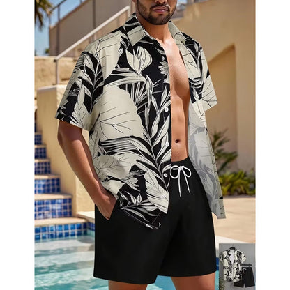 🏝️ 50 % Rabatt – Lässiges Sommer-Set mit tropischem Print – kurzärmeliges Hemd & Shorts, weicher Stoff & vielseitig kombinierbar – ideal für Urlaub & warme Tage ☀️