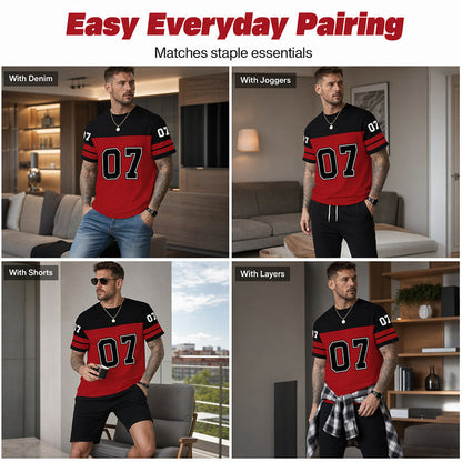 📢📢50% RABATT !!⏰Herren Bedrucktes Kurzarm-Sport-T-Shirt