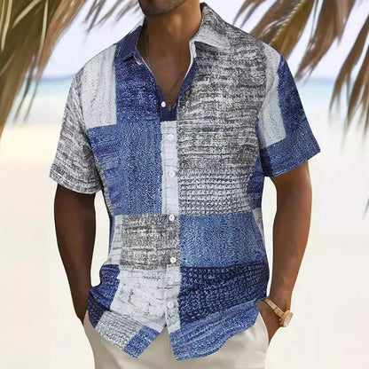 🛍️ 50 % Rabatt – Herren-Kontrasthemd mit gemustertem Design – auffälliger Stil, atmungsaktiv & vielseitig für Alltag & Freizeit 👔